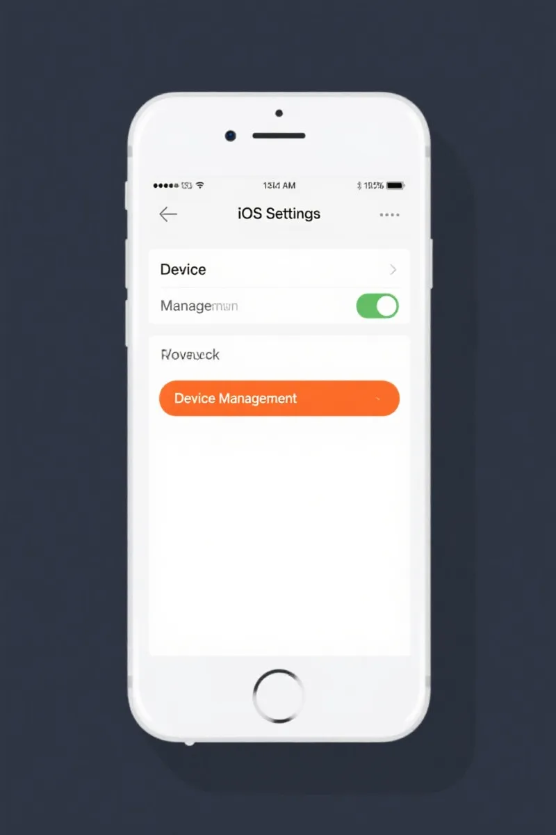 iOS设备管理设置路径示意图